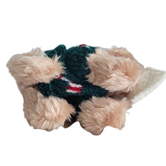 Vintage 90's Berkeley Christmas Holiday Furry Dog With Love Letter Toy Plush - Picture 6 of 7